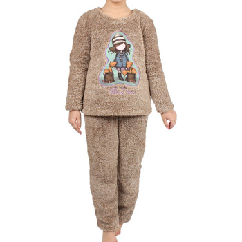 Admas  Pyjamas/ Nachthemden Schlafanzug langarm Hose Corel The Foxes braun Santoro London