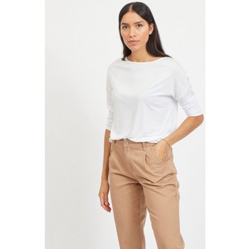 Vila  Blusen Scoop Top O Neck - White