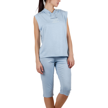 Admas  Pyjama-Sets Hausanzug Pyjama Leggings Kapuzen-Top The Silence