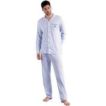 Admas Pyjama-Sets Pyjama Hausanzug Hose und Hemd Stripes And Dots
