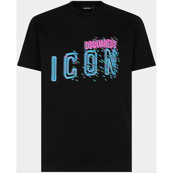 Dsquared  Sweatshirt T-Shirt Pixeled Icon Cool Fit Tee noir