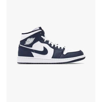 Nike  Sneaker Air Jordan 1 Mid White Metallic Gold Obsidian