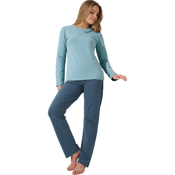 Lisca Pyjama-Sets Pyjama Hose weit Top langarm Delightful Cheek