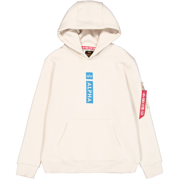 Alpha Industries Sweatshirt Alpha Puff Print Hoodie - vintage white