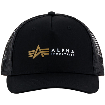 Alpha Industries Schirmmütze Alpha Label Trucker Cap - black