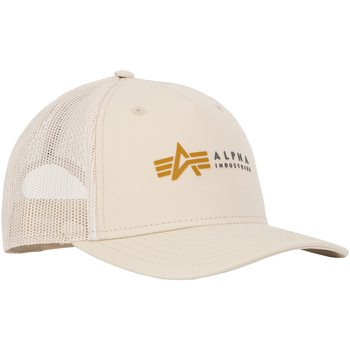 Alpha Industries  Schirmmütze Alpha Label Trucker Cap - jet stream white