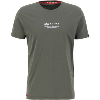 Alpha Industries T-Shirts & Poloshirts Alpha Wording T-Shirt - dark olive