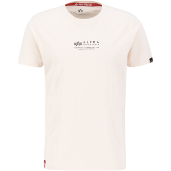 Alpha Industries  T-Shirts & Poloshirts Alpha Wording T-Shirt - jet stream white
