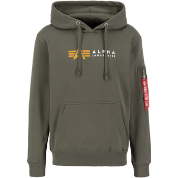 Alpha Industries Sweatshirt Alpha Label Hoodie - dark olive