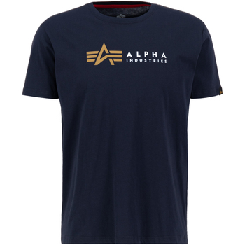 Alpha Industries T-Shirts & Poloshirts Alpha Label T-Shirt - rep.blue
