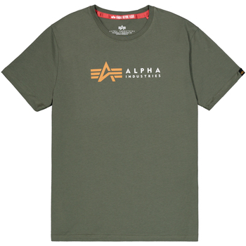 Alpha Industries T-Shirts & Poloshirts Alpha Label T-Shirt - dark olive