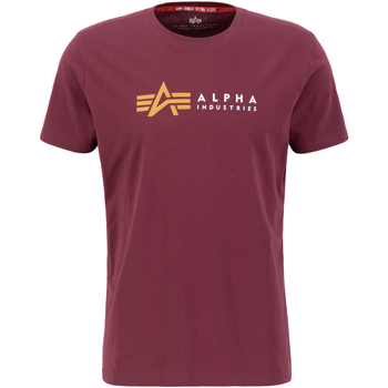 Alpha Industries  T-Shirts & Poloshirts Alpha Label T-Shirt - burgundy