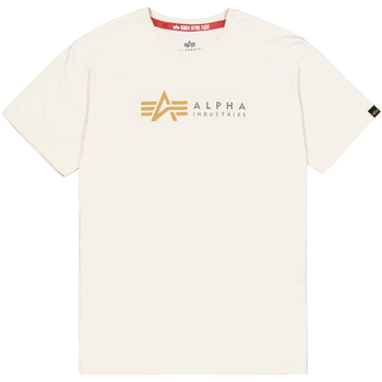 Alpha Industries  T-Shirts & Poloshirts Alpha Label T-Shirt - vintage white