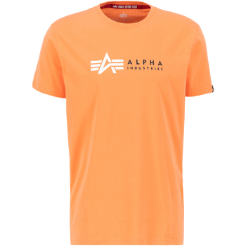 Alpha Industries  T-Shirts & Poloshirts Alpha Label T-Shirt - tangerine