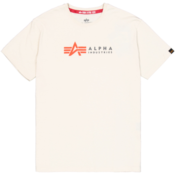 Alpha Industries  T-Shirts & Poloshirts Alpha Label T-Shirt PP - vintage white