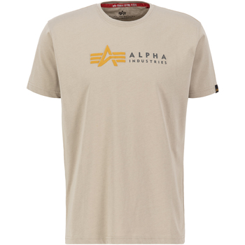 Alpha Industries  T-Shirts & Poloshirts Alpha Label T-Shirt PP - vintage sand