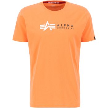 Alpha Industries  T-Shirts & Poloshirts Alpha Label T-Shirt PP - tangerine
