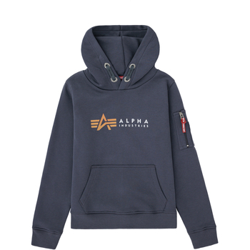 Alpha Industries Kinder-Sweatshirt Alpha Label Hoodie Kids - greyblack