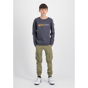Alpha Industries Kinder-Sweatshirt Alpha Label Sweater Kids - greyblack