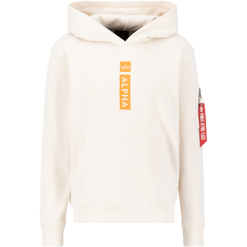 Alpha Industries  Sweatshirt Alpha Puff Print Hoodie - jet stream white