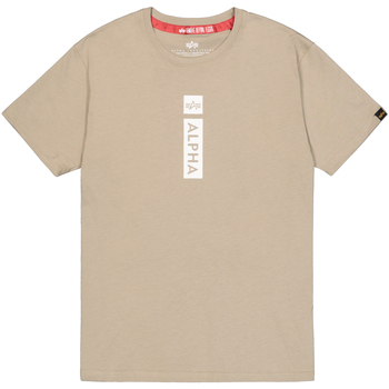 Alpha Industries  T-Shirts & Poloshirts Alpha Puff Print T-Shirt - vintage sand