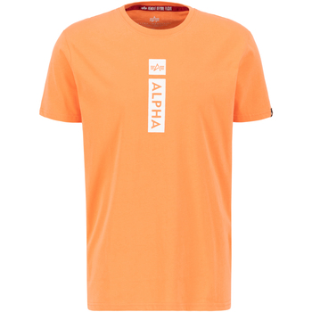 Alpha Industries  T-Shirts & Poloshirts Alpha Puff Print T-Shirt - tangerine