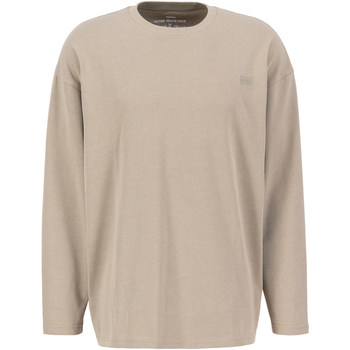 Alpha Industries  T-Shirts & Poloshirts Alpha Essentials RL LS - vintage sand