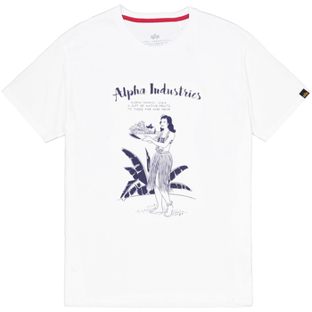 Alpha Industries  T-Shirts & Poloshirts Alpha Hawaii T-Shirt - white