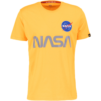 Alpha Industries T-Shirts & Poloshirts NASA Reflective T-Shirt - Alpha orange