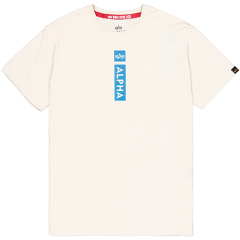 Alpha Industries T-Shirts & Poloshirts Alpha Puff Print T-Shirt - vintage white