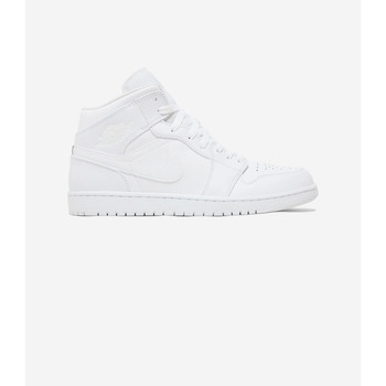 Nike  Turnschuhe Air Jordan 1 Mid Triple White (2022)