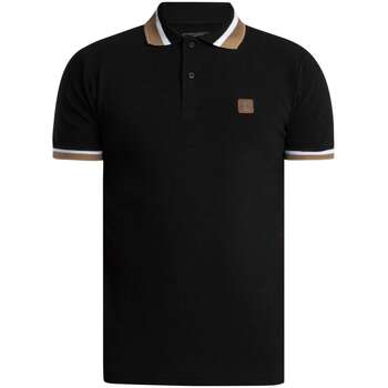 Trojan Poloshirt Poloshirt mit Ottoman-Ripp und Jacquard-Besatz