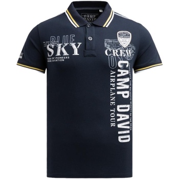 Camp David  Poloshirt Poloshirt Airplane Tour I Kurzarmshirt mit Polokragen