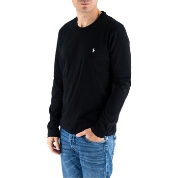Polo Ralph Lauren  Langarmshirt Ralph Lauren Herren-Langarm-T-Shirt in Schwarz mit weiem