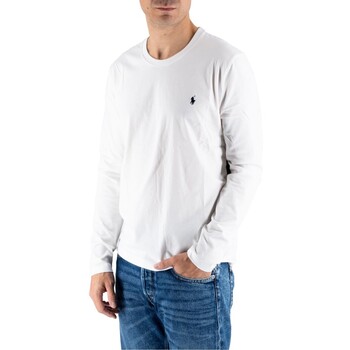 Polo Ralph Lauren  Langarmshirt Ralph Lauren Herren-Langarm-T-Shirt in Wei mit blauem ges