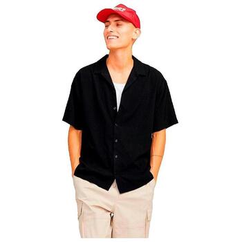Jack & Jones Kurzarm Hemdbluse Chemise Jack Jones Jeff Heat Resort noire manches courtes