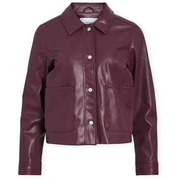 Vila Lederjacken Noos Hellium Jacket - Fig