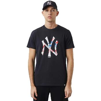New-Era  T-Shirt T-shirt New Era MLB Double Logo Bleu Marine