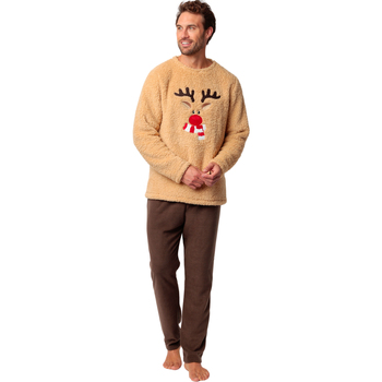 Admas Pyjama-Sets Pyjama Hose Pullover Reindeer
