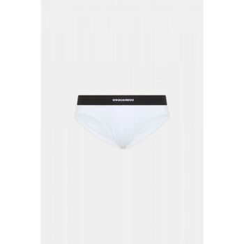 Dsquared  Slips DCX200070 - TWIN 2PACK BRIEF-100 WHITE