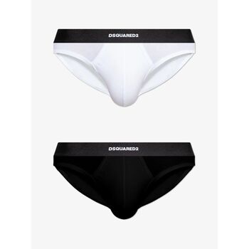 Dsquared Slips DCX200070 - TWIN 2PACK BRIEF-010 BLACK/WHITE