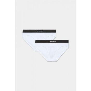Dsquared Slips DCX200070 - TWIN 2PACK BRIEF-100 WHITE