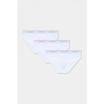 Dsquared  Slips DCX300060 - 3-PACK BRIEF-100 WHITE