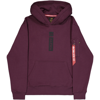 Alpha Industries  Sweatshirt Alpha Puff Print Hoodie - dark cherry