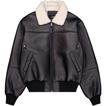 Alpha Industries  Lederjacken B-15 Modified - black