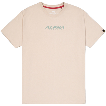Alpha Industries  T-Shirt Alpha Backprint Puff T-Shirt - organic beige