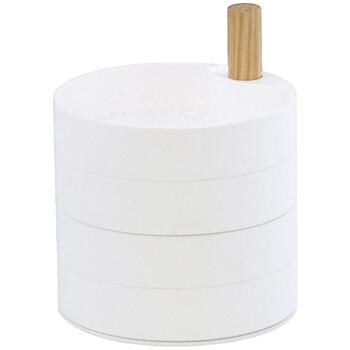 Yamazaki  Körbe, Kisten, Regalkörbe Boîte à bijoux  4 niveaux tournants - Blanc - L10 cm