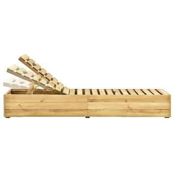 VidaXL Gartenstühle Chaise longue Bois de pin imprégné marron