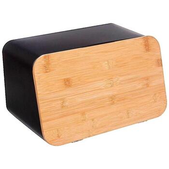 5Five  Körbe, Kisten, Regalkörbe Boîte à pain  Élégante avec planche à découper - Noir