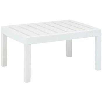 VidaXL Niedrige Tische für draußen Table d'appoint d'extérieur Plastique Blanc 78x55x38 cm
